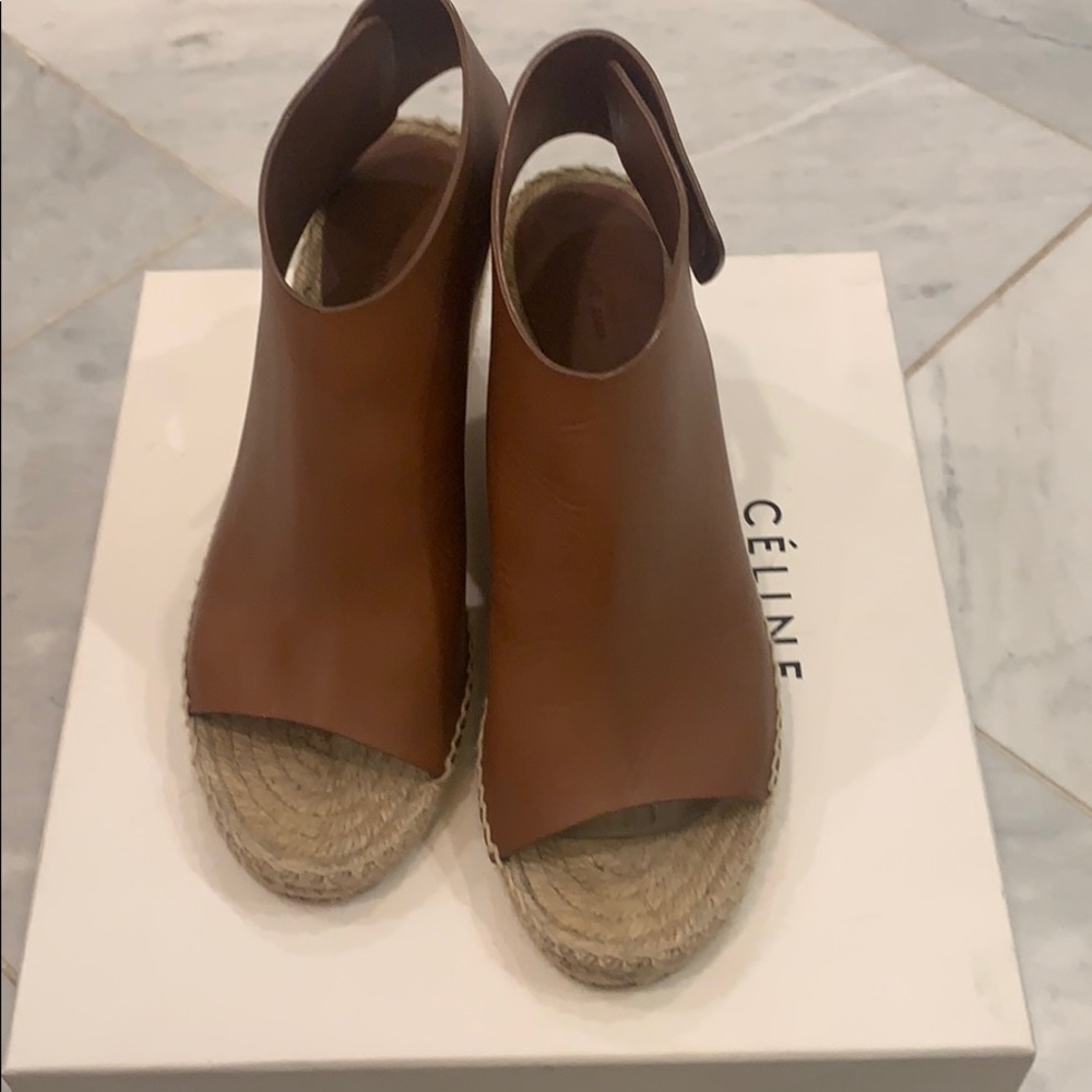 Celine open toe booties